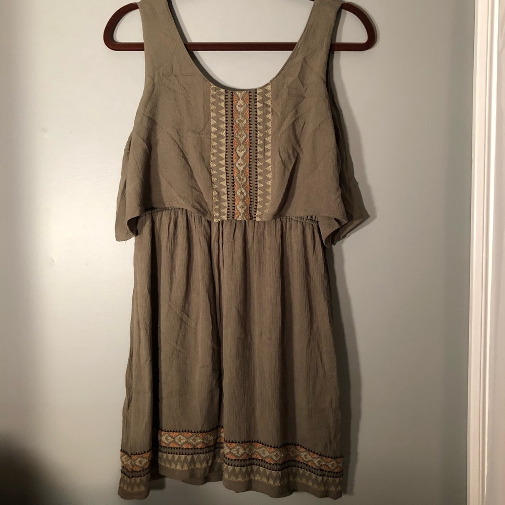 Women’s Sun Dress - Size M - Dark olive type green